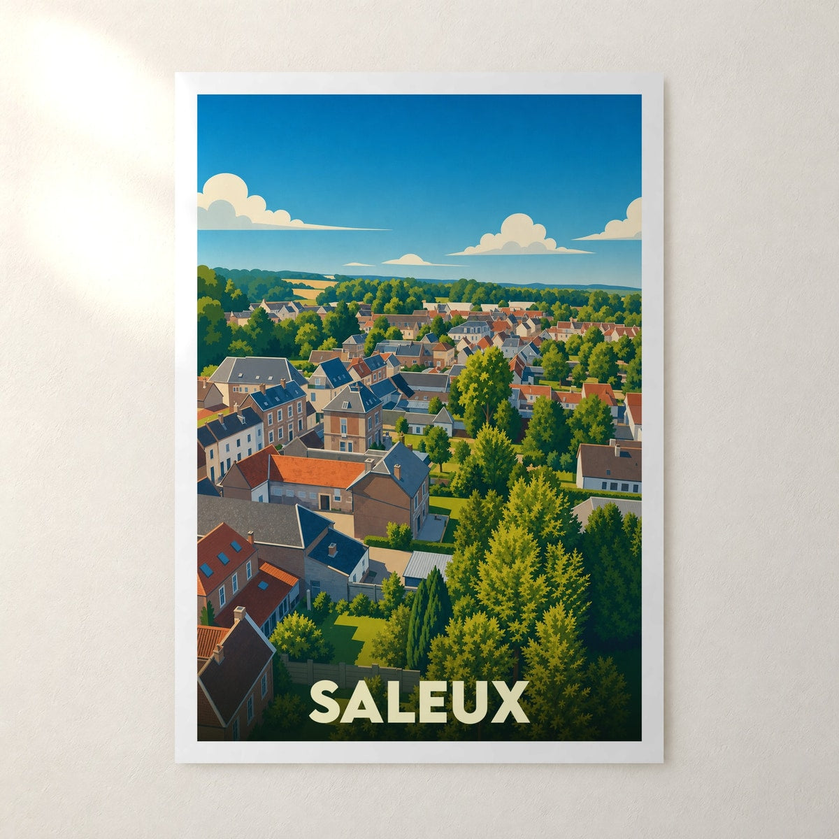 Affiche Saleux – sans cadre, accrochée au mur