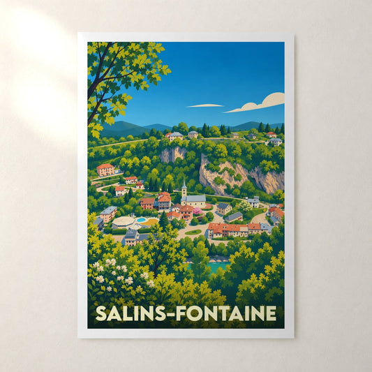 Affiche Salins-Fontaine – sans cadre, accrochée au mur