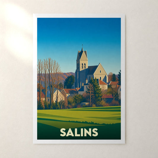 Affiche Salins – sans cadre, accrochée au mur