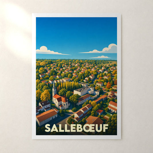 Affiche Sallebœuf – sans cadre, accrochée au mur