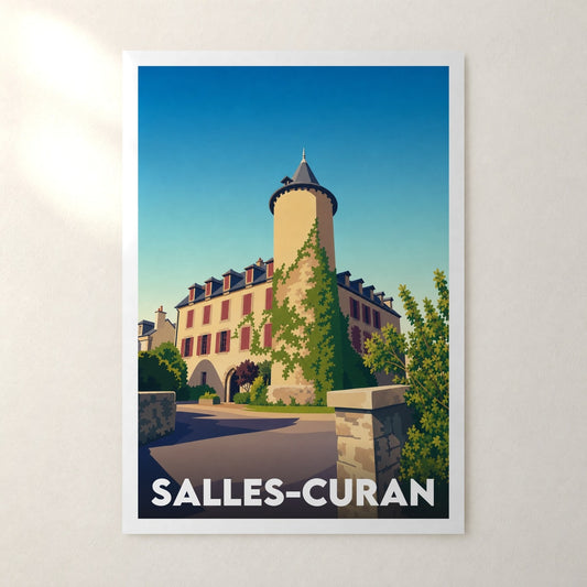 Affiche Salles-Curan – sans cadre, accrochée au mur