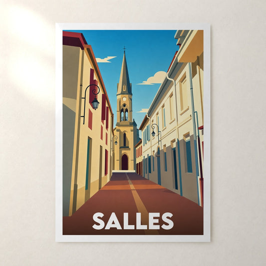Affiche Salles – sans cadre, accrochée au mur