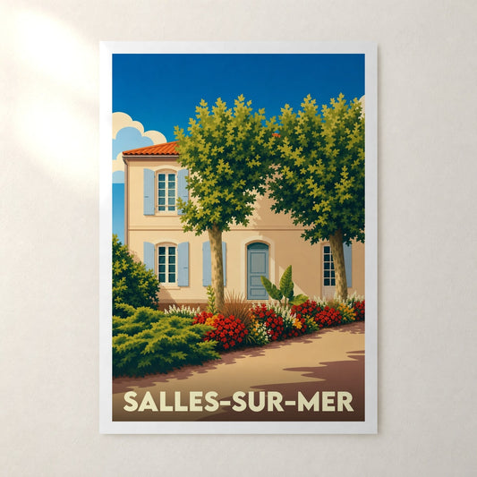 Affiche Salles-sur-Mer – sans cadre, accrochée au mur