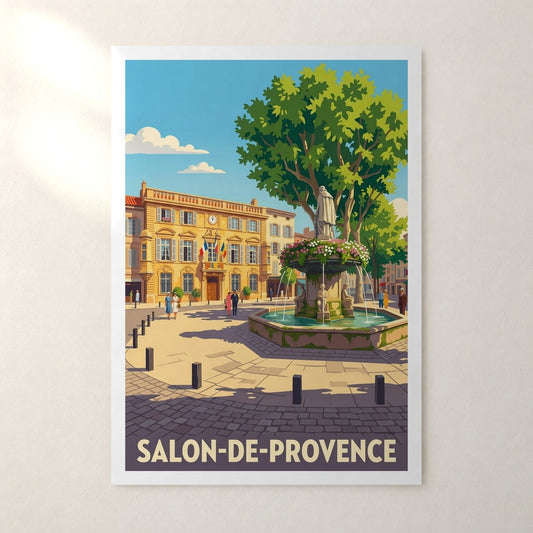 Affiche Salon-de-Provence – sans cadre, accrochée au mur
