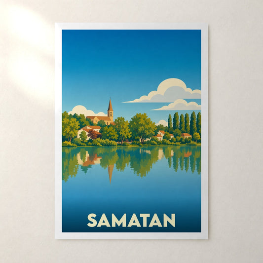 Affiche Samatan – sans cadre, accrochée au mur
