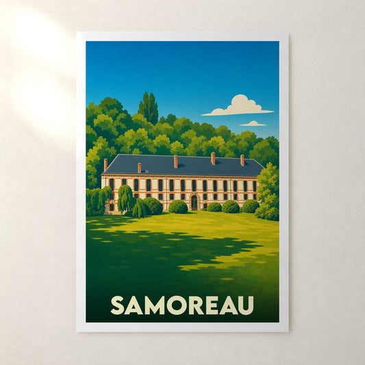 Affiche Samoreau – sans cadre, accrochée au mur