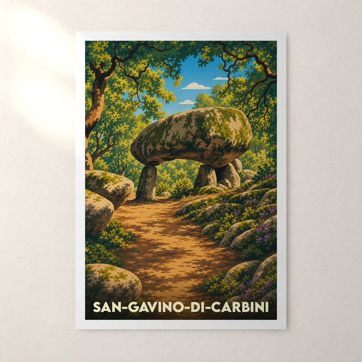 Affiche San-Gavino-di-Carbini – sans cadre, accrochée au mur
