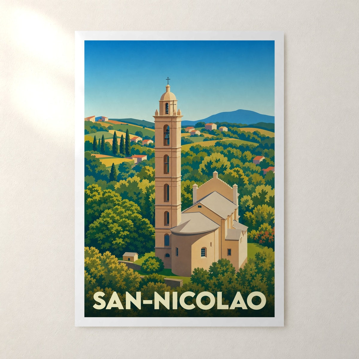 Affiche San-Nicolao – sans cadre, accrochée au mur