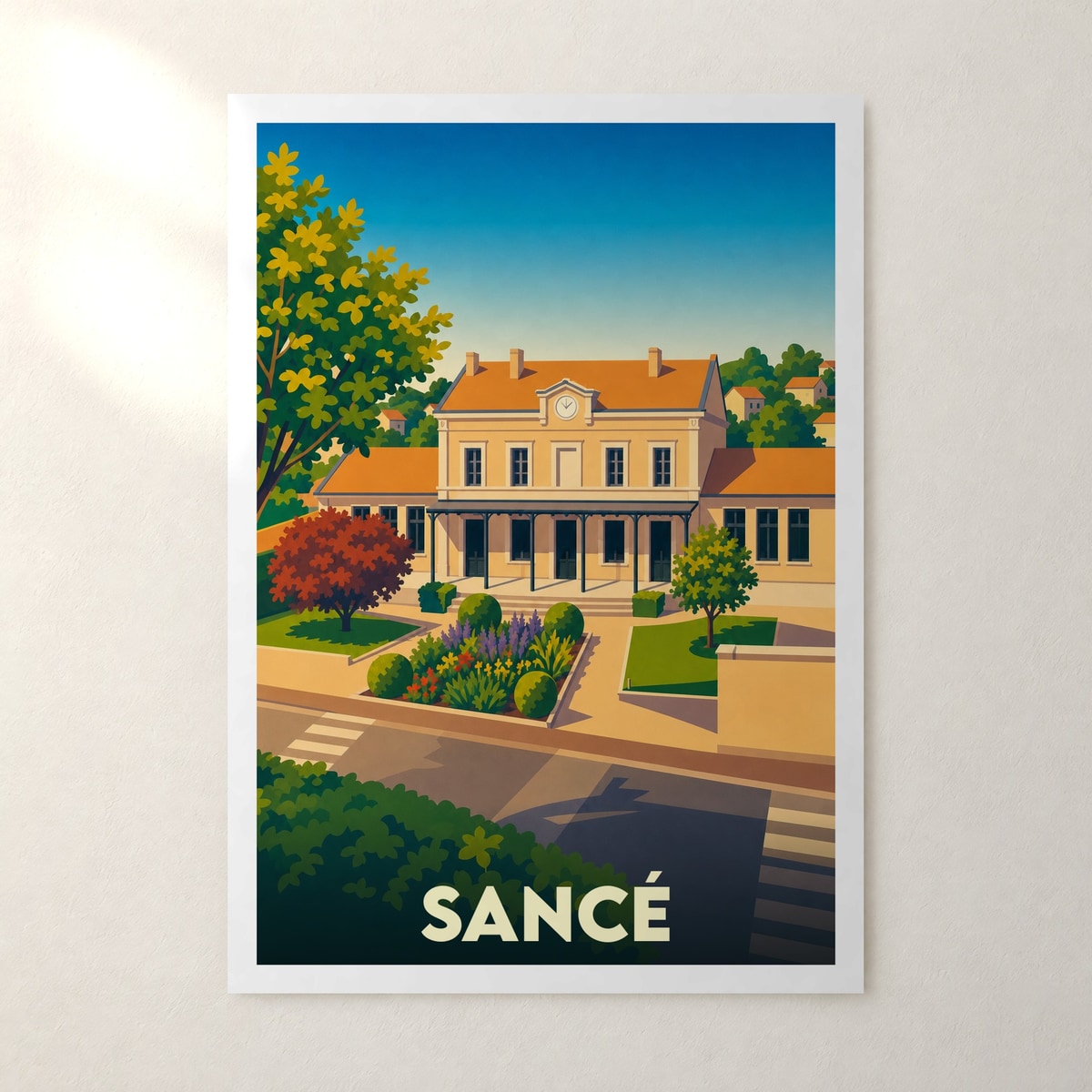 Affiche Sancé – sans cadre, accrochée au mur