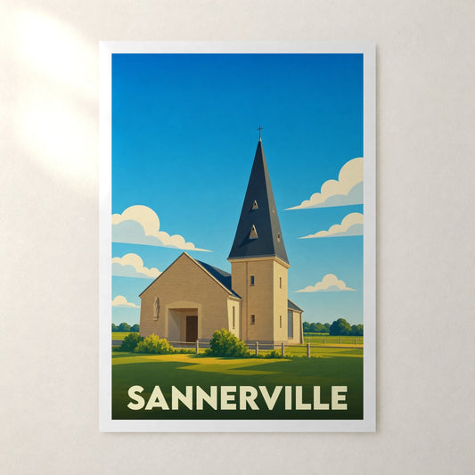 Affiche Sannerville – sans cadre, accrochée au mur