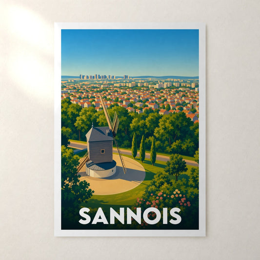 Affiche Sannois – sans cadre, accrochée au mur