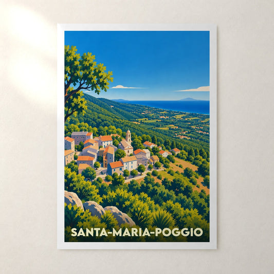 Affiche Santa-Maria-Poggio – sans cadre, accrochée au mur