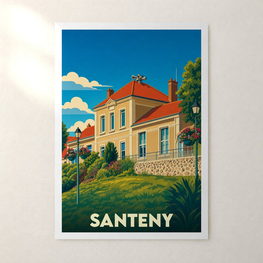 Affiche Santeny – sans cadre, accrochée au mur