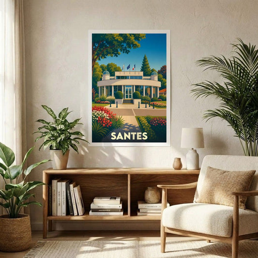 Affiche A1 (59,4 x 84,1 cm) Sans cadre souvenir de Santes