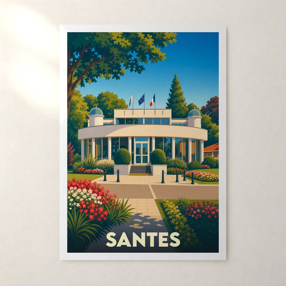 Affiche Santes – sans cadre, accrochée au mur