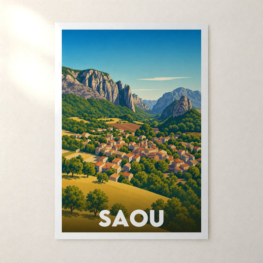 Affiche Saou – sans cadre, accrochée au mur