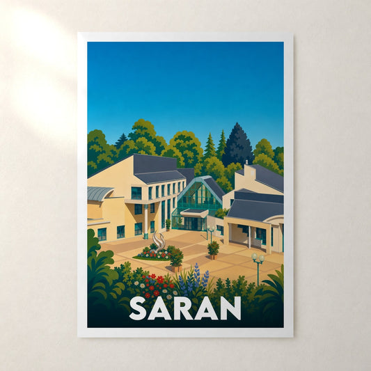 Affiche Saran – sans cadre, accrochée au mur