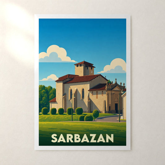 Affiche Sarbazan – sans cadre, accrochée au mur