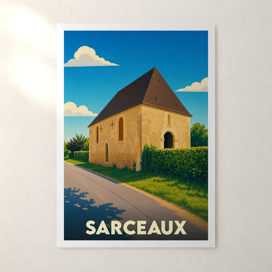 Affiche Sarceaux – sans cadre, accrochée au mur
