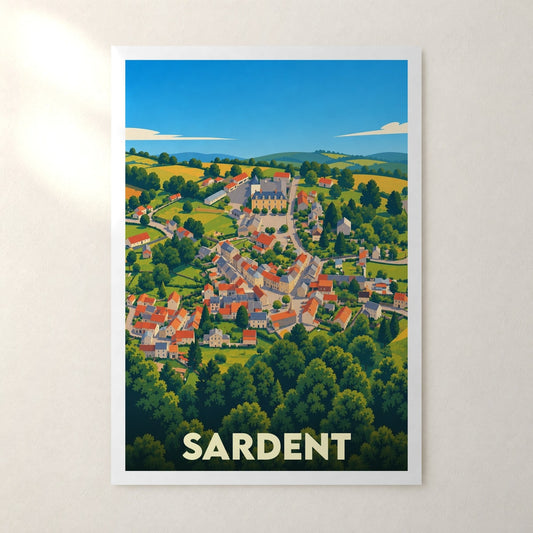 Affiche Sardent – sans cadre, accrochée au mur