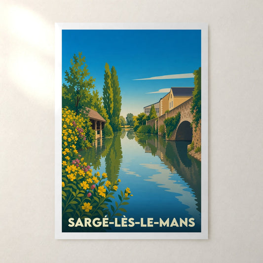 Affiche Sargé-lès-le-Mans – sans cadre, accrochée au mur