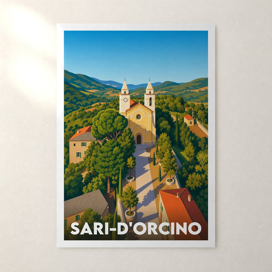 Affiche Sari-d'Orcino – sans cadre, accrochée au mur