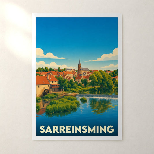 Affiche Sarreinsming – sans cadre, accrochée au mur