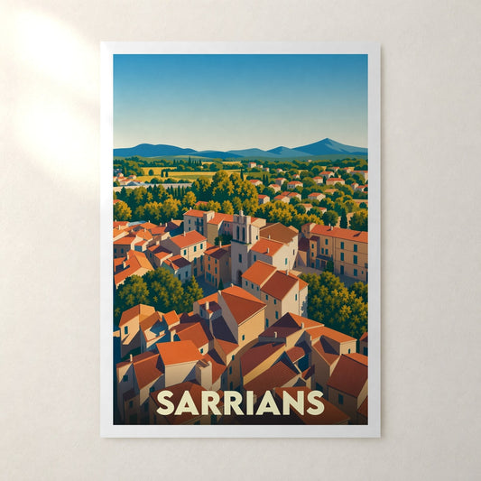 Affiche Sarrians – sans cadre, accrochée au mur