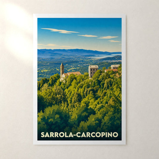 Affiche Sarrola-Carcopino – sans cadre, accrochée au mur