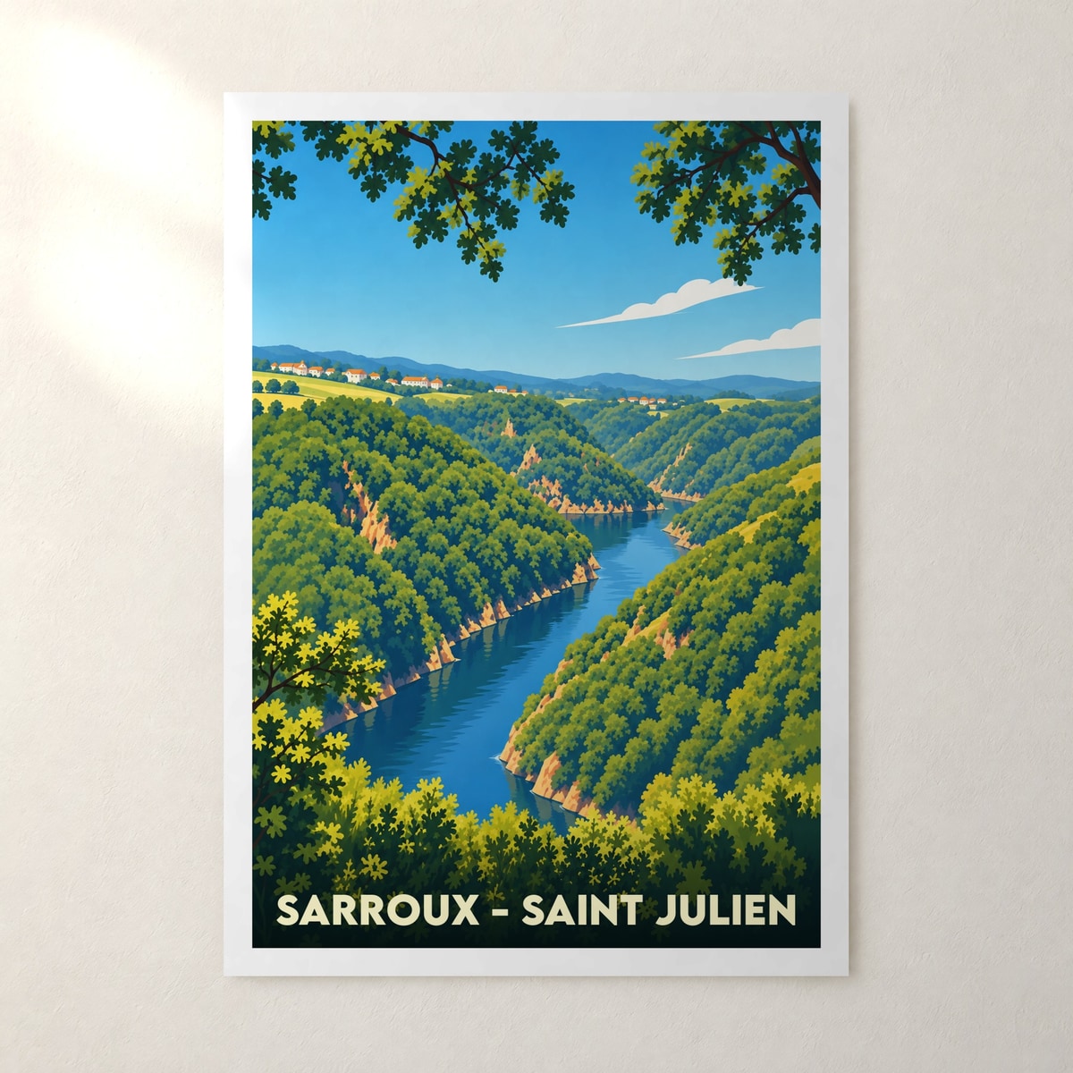 Affiche Sarroux – sans cadre, accrochée au mur