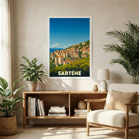 Affiche A1 (59,4 x 84,1 cm) Sans cadre souvenir de Sartène