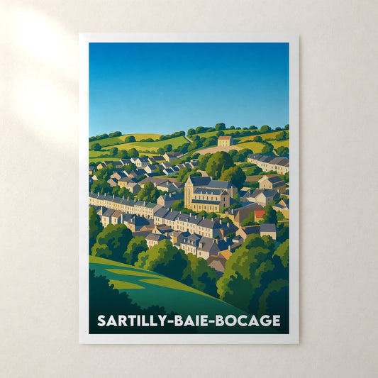 Affiche Sartilly-Baie-Bocage – sans cadre, accrochée au mur