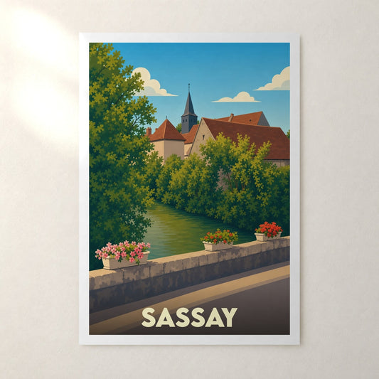 Affiche Sassay – sans cadre, accrochée au mur