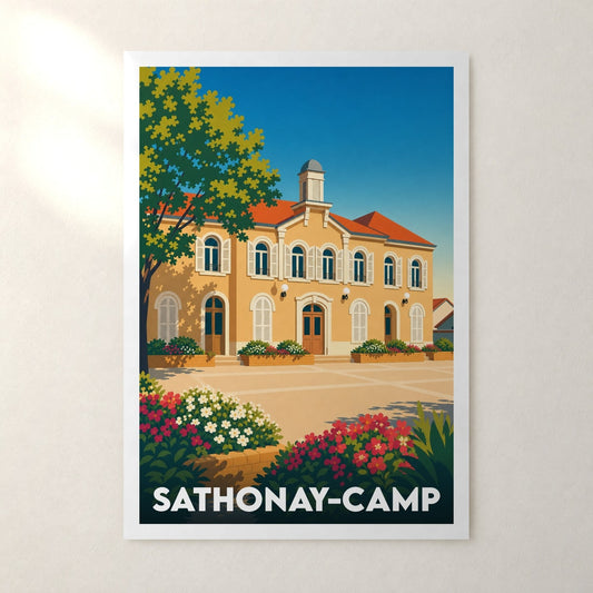 Affiche Sathonay-Camp – sans cadre, accrochée au mur