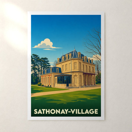 Affiche Sathonay-Village – sans cadre, accrochée au mur