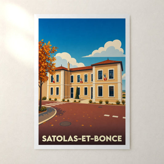 Affiche Satolas-et-Bonce – sans cadre, accrochée au mur