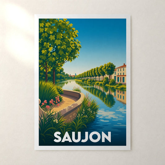Affiche Saujon – sans cadre, accrochée au mur