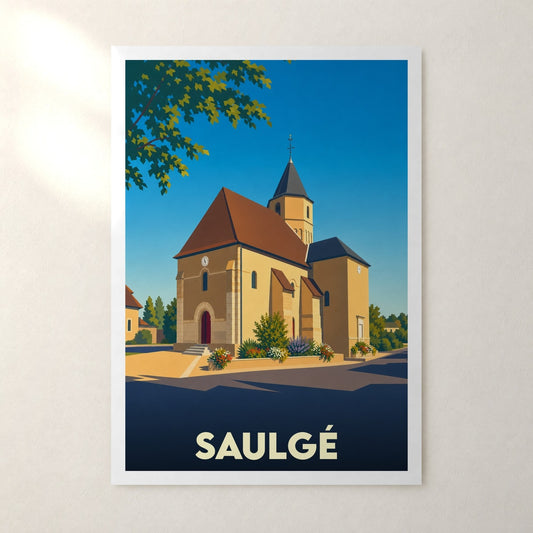 Affiche Saulgé – sans cadre, accrochée au mur