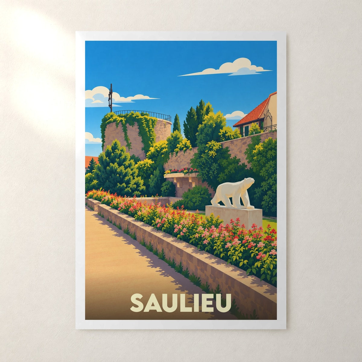 Affiche Saulieu – sans cadre, accrochée au mur