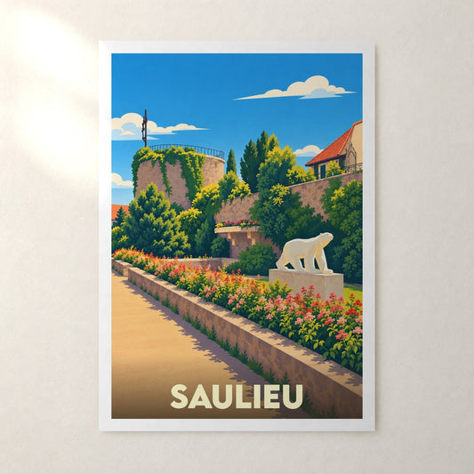 Affiche Saulieu – sans cadre, accrochée au mur