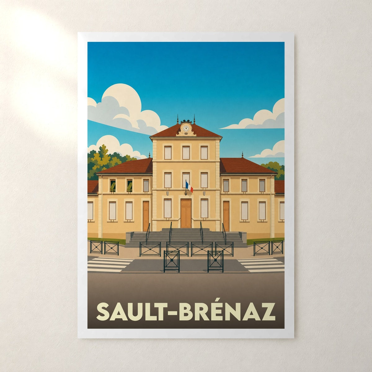 Affiche Sault-Brénaz – sans cadre, accrochée au mur