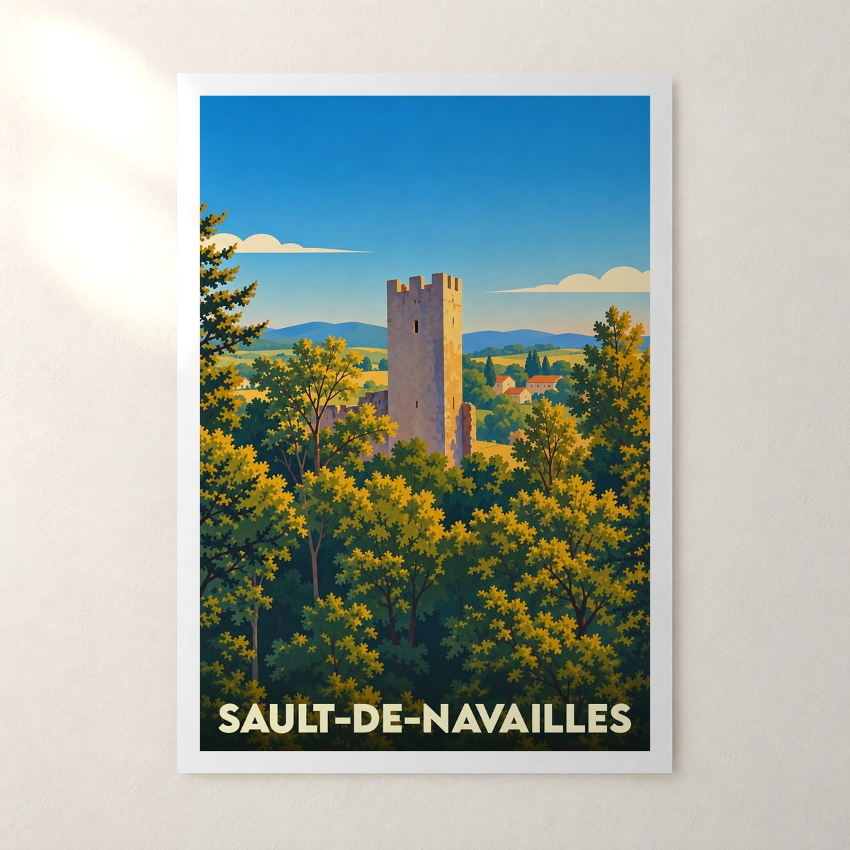 Affiche Sault-de-Navailles – sans cadre, accrochée au mur