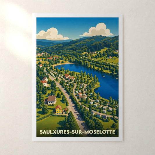 Affiche Saulxures-sur-Moselotte – sans cadre, accrochée au mur