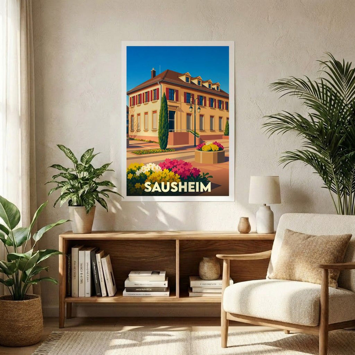 Affiche A1 (59,4 x 84,1 cm) Sans cadre souvenir de Sausheim
