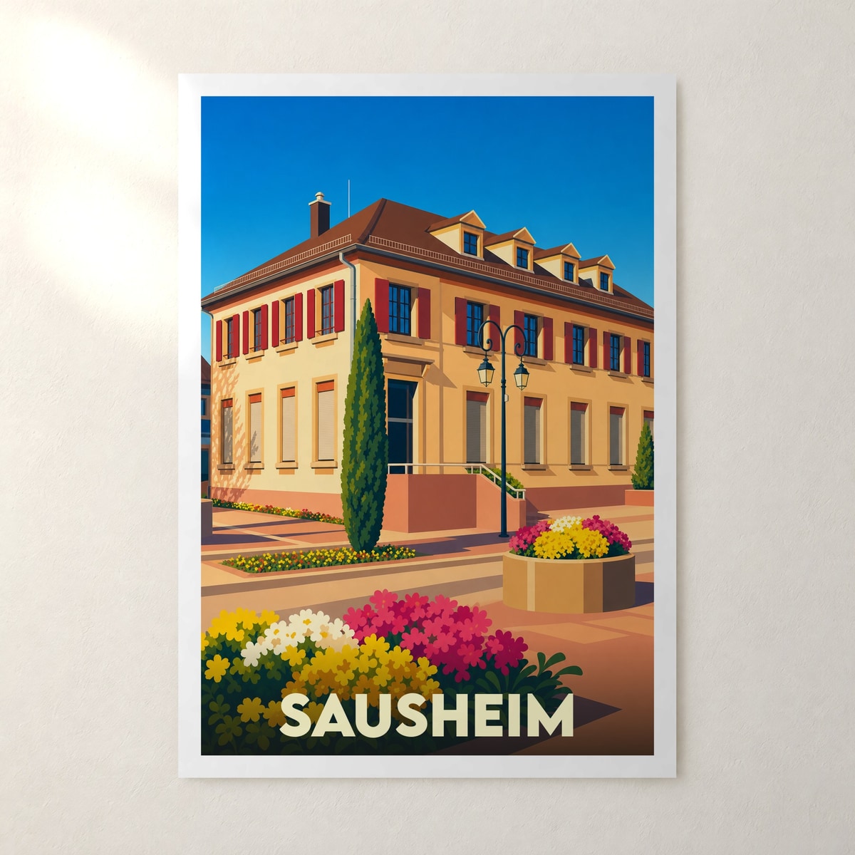 Affiche Sausheim – sans cadre, accrochée au mur