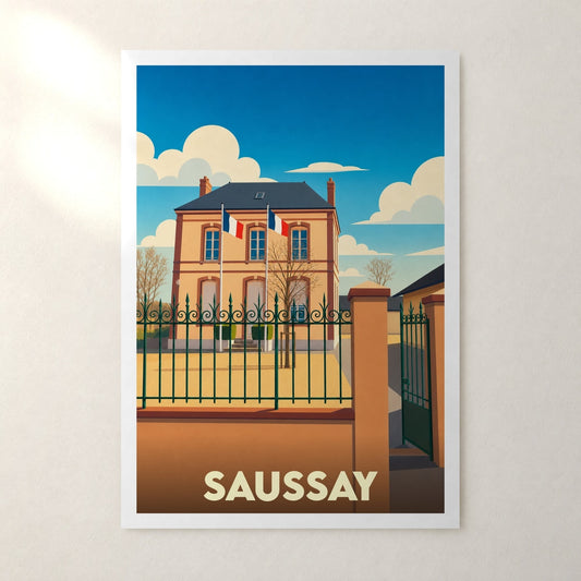 Affiche Saussay – sans cadre, accrochée au mur