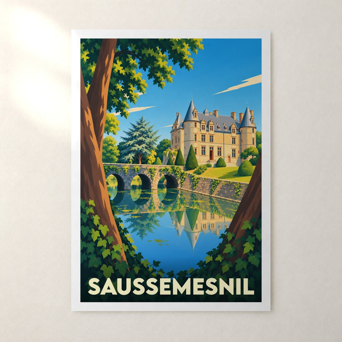 Affiche Saussemesnil – sans cadre, accrochée au mur