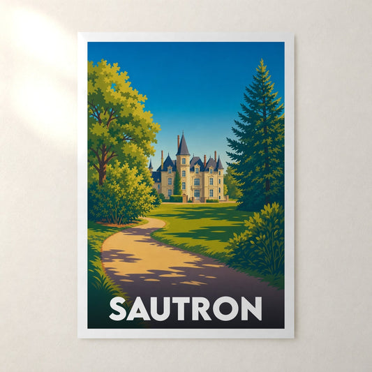 Affiche Sautron – sans cadre, accrochée au mur