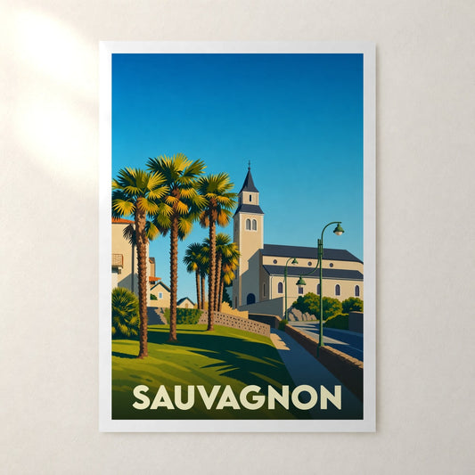 Affiche Sauvagnon – sans cadre, accrochée au mur