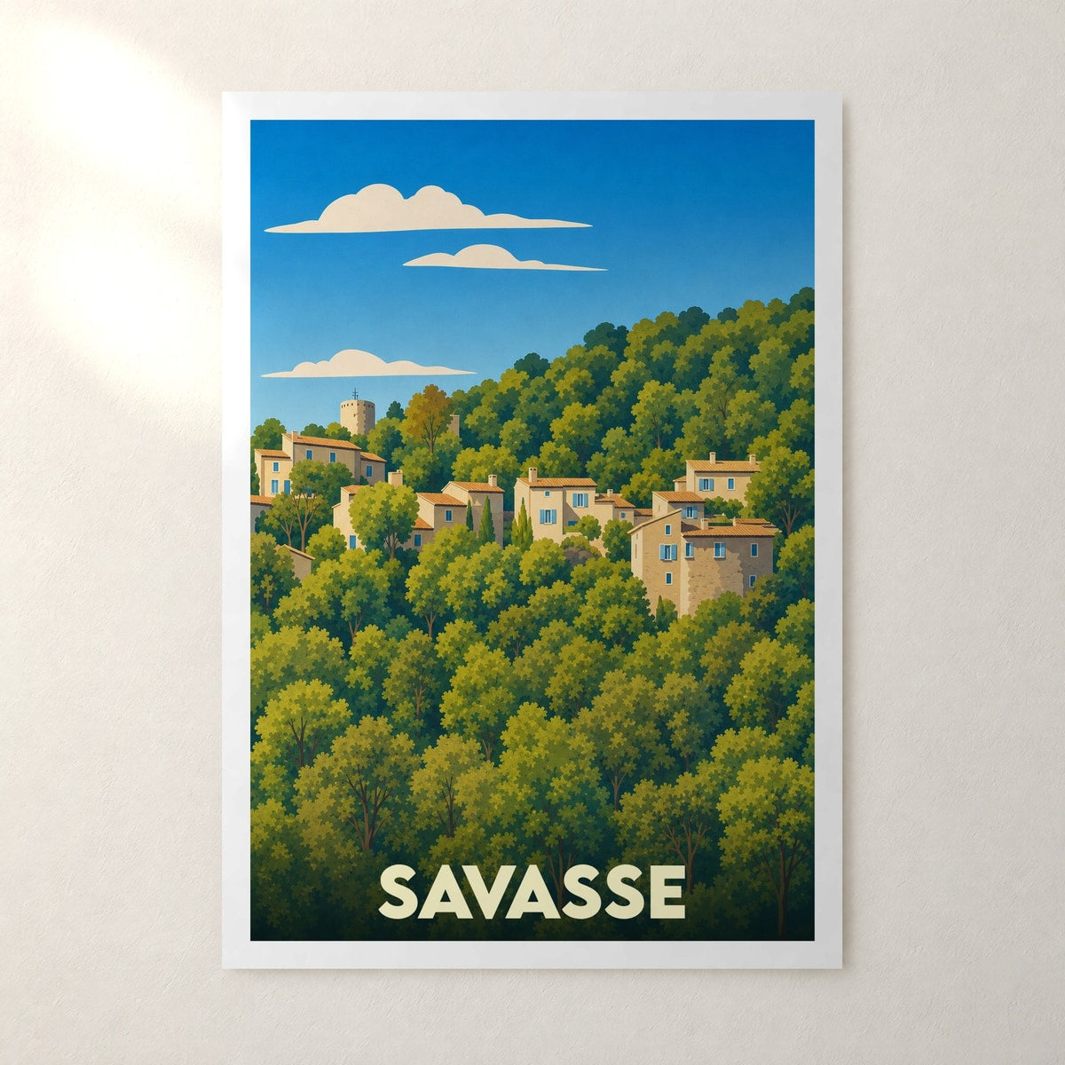 Affiche Savasse – sans cadre, accrochée au mur
